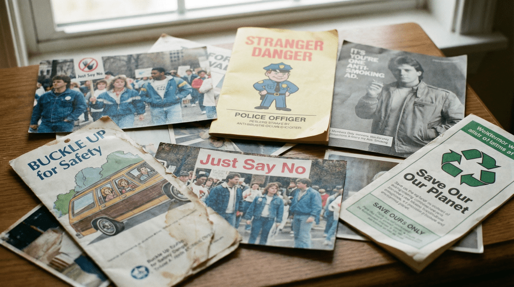 Retro 80's collage generated with Descript