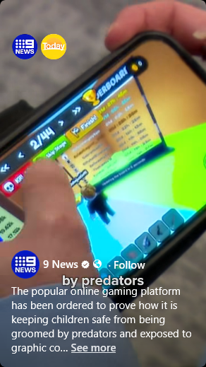 9news.com.au - Gaming platform Roblox to be tested on child safety as concerns grow
By Adam Vidler
7:11am Feb 10, 2026